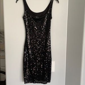 Mini black dress worn 1x